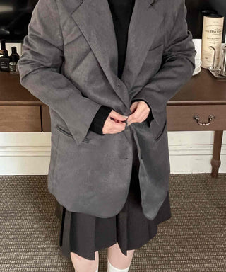 Classic single oversized tailored jacket