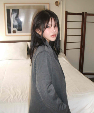 Classic single oversized tailored jacket