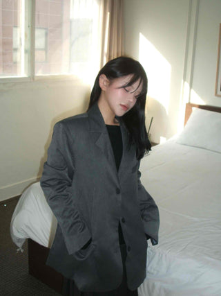 Classic single oversized tailored jacket