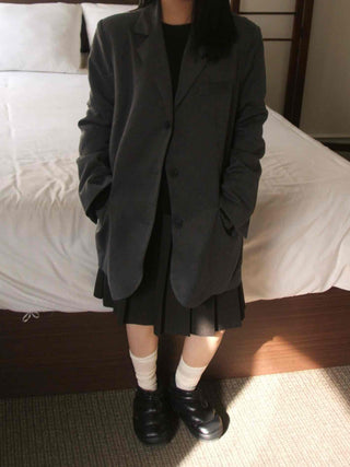 Classic single oversized tailored jacket
