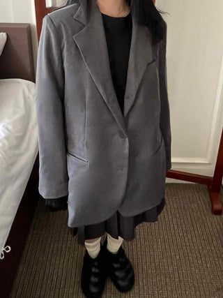 Classic single oversized tailored jacket