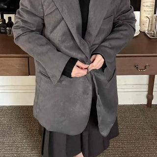 Classic single oversized tailored jacket