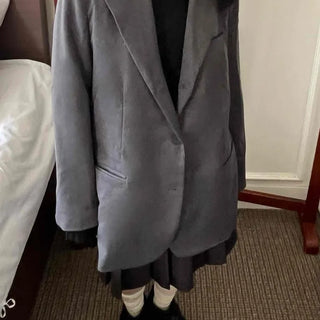 Classic single oversized tailored jacket