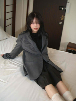 Classic single oversized tailored jacket