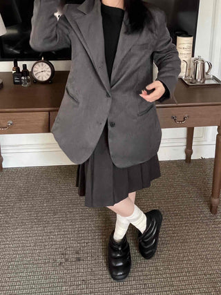 Classic single oversized tailored jacket
