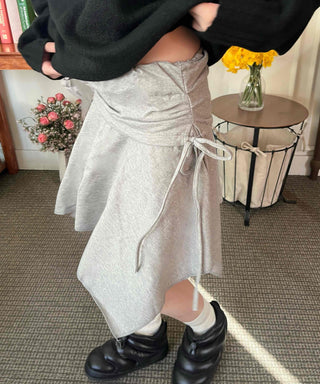 Side Ribbon Sweat Tennis Skirt