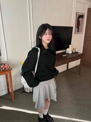 Side Ribbon Sweat Tennis Skirt