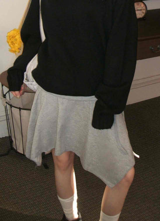 Side Ribbon Sweat Tennis Skirt