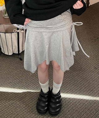 Side Ribbon Sweat Tennis Skirt
