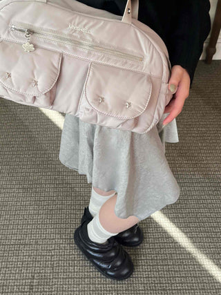 Side Ribbon Sweat Tennis Skirt