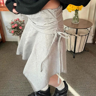 Side Ribbon Sweat Tennis Skirt