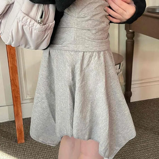 Side Ribbon Sweat Tennis Skirt