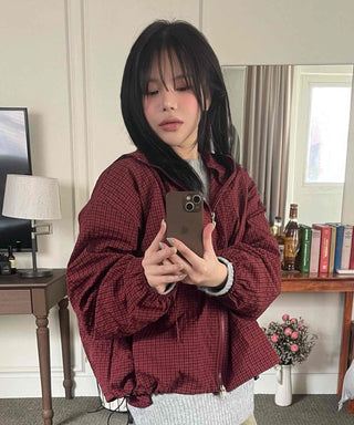 Oversized Quilted Hooded Zip-Up Jumper