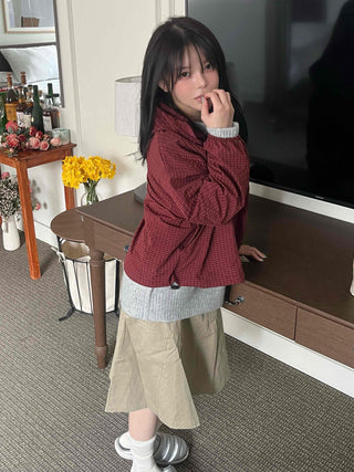 Oversized Quilted Hooded Zip-Up Jumper