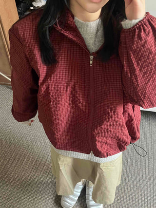 Oversized Quilted Hooded Zip-Up Jumper