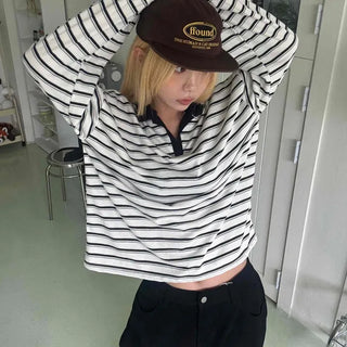 Steady Stripe Loose Fit Long Sleeve T-shirt