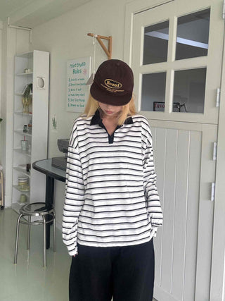 Steady Stripe Loose Fit Long Sleeve T-shirt