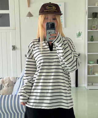 Steady Stripe Loose Fit Long Sleeve T-shirt