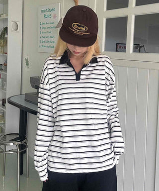 Steady Stripe Loose Fit Long Sleeve T-shirt