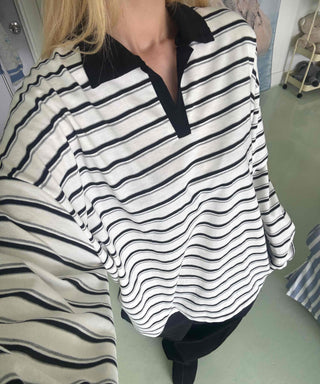 Steady Stripe Loose Fit Long Sleeve T-shirt