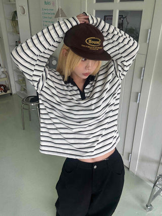Steady Stripe Loose Fit Long Sleeve T-shirt