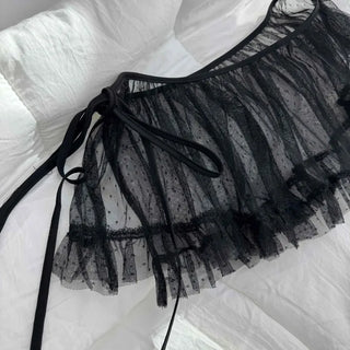 Vintage Lace Two-way Frill Mini Skirt