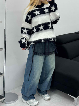 Vintage Lace Two-way Frill Mini Skirt