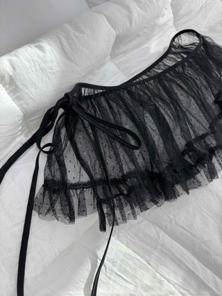 Vintage Lace Two-way Frill Mini Skirt