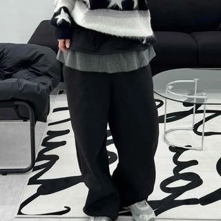 Wool Blend Oversized Daily Wide Pants