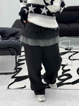 Wool Blend Oversized Daily Wide Pants