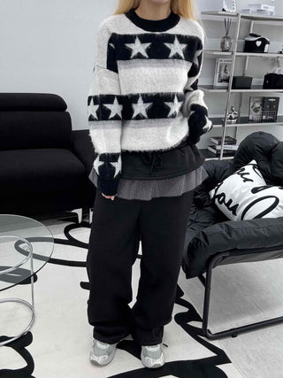 Wool Blend Oversized Daily Wide Pants