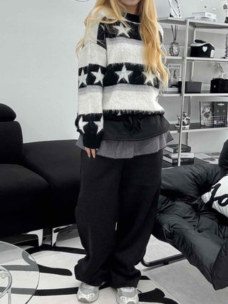 Wool Blend Oversized Daily Wide Pants