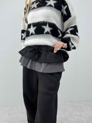 Wool Blend Oversized Daily Wide Pants