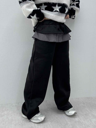 Wool Blend Oversized Daily Wide Pants
