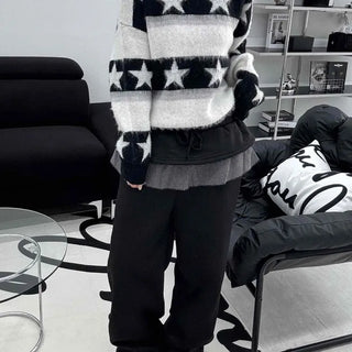 Wool Blend Oversized Daily Wide Pants