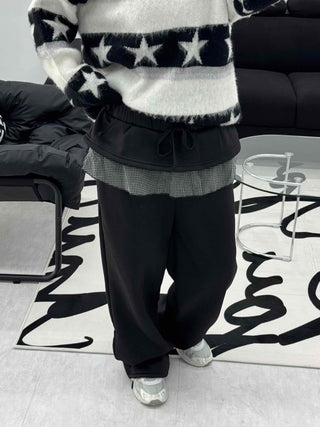 Wool Blend Oversized Daily Wide Pants