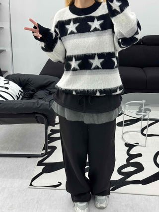 Wool Blend Oversized Daily Wide Pants