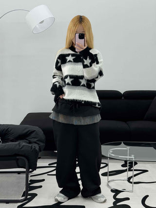Wool Blend Oversized Daily Wide Pants