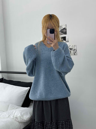 Chic Check Pattern Pleated Knit Dress