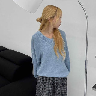 Chic Check Pattern Pleated Knit Dress