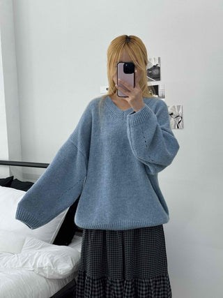 Chic Check Pattern Pleated Knit Dress