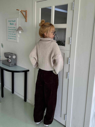 Cable Knit Crop Hooded Zip-Up Cardigan