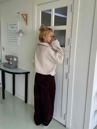 Cable Knit Crop Hooded Zip-Up Cardigan