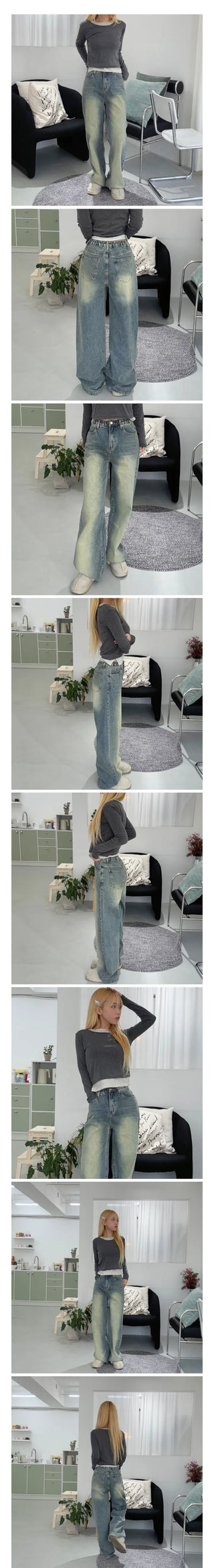 Cro Vintage Washed Denim Pants