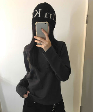 Daily Cotton Round Neck Basic Long Sleeve T-shirt