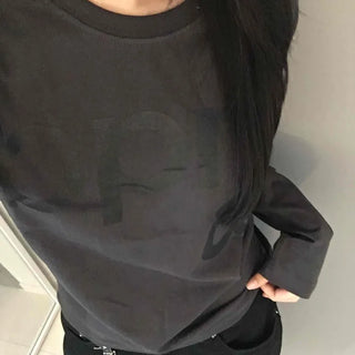 Daily Cotton Round Neck Basic Long Sleeve T-shirt