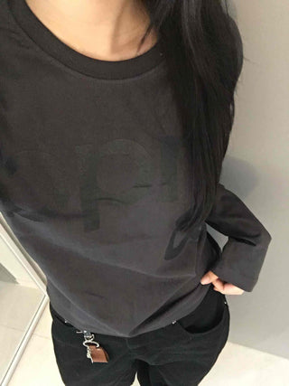 Daily Cotton Round Neck Basic Long Sleeve T-shirt