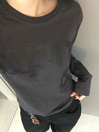 Daily Cotton Round Neck Basic Long Sleeve T-shirt