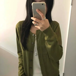 Soft Snap Button Loose Fit Cable Knit Cardigan
