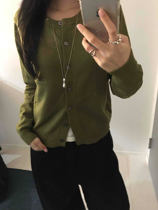 Soft Snap Button Loose Fit Cable Knit Cardigan